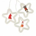 Ikonk LED užuolaidų žibintai su figūromis 3 m 125LED šiltai baltos spalvos Ikonk LED užuolaidų žibintai su figūromis 3 m 125LED šiltai baltos spalvos