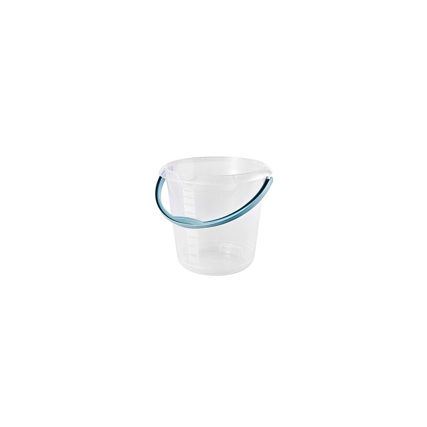 Bucket with spout 10L Mika Ø30x28cm transparent