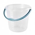 Bucket with spout 10L Mika Ø30x28cm transparent Bucket with spout 10L Mika Ø30x28cm transparent