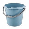 Bucket with spout 10L Mika Ø30x28cm transparent Bucket with spout 10L Mika Ø30x28cm transparent