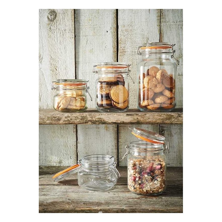 Kilner Rayware Group KIL-Jar 0,5 l Square Clip Top Stiklainis – 5