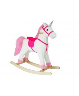 Lean Sport Lean Toys Bėgantis žirgas Vienaragis Baltas Sounds Moves Snout Tail 74 cm