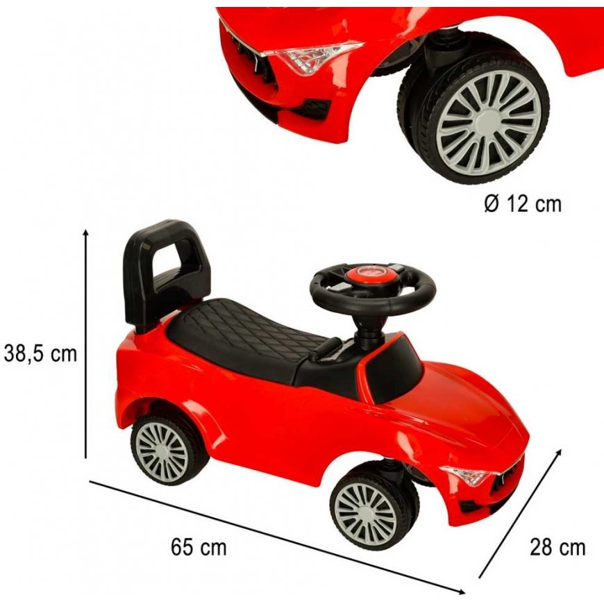 Baby carriage car with sound and lights red – 5