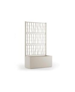 Flower box with grid Ethica 80x36x140cm white
