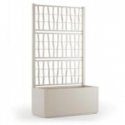 Flower box with grid Ethica 80x36x140cm white Flower box with grid Ethica 80x36x140cm white