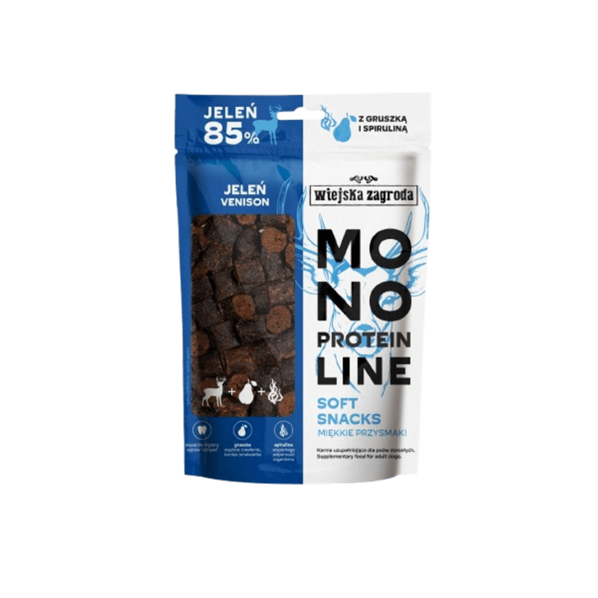 WIEJSKA ZAGRODA Monoproteinowy mīkstās uzkodas Jeleń (dorosły) - Przysmak dla psa - 115g – 2