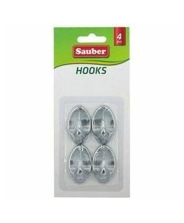 Hooks 4gb 2,3x4cm oval silver
