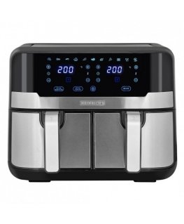 Heinrich‘’s HFR 8214 Double hot air fryer 2 x 4.5 l 9.0 l 1300-2400 W Black - Silver