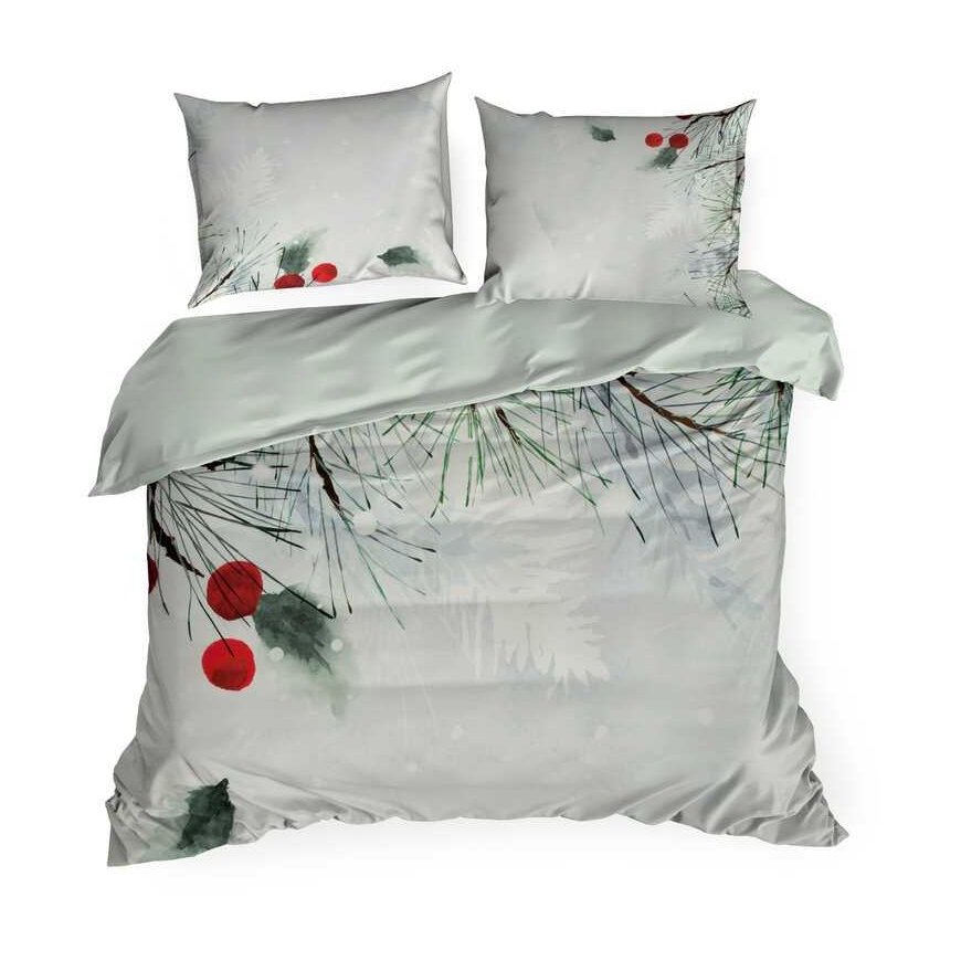 Christmas bedding 220x200 Robin gray green stroik with microwłókna Eurofirany Św 24