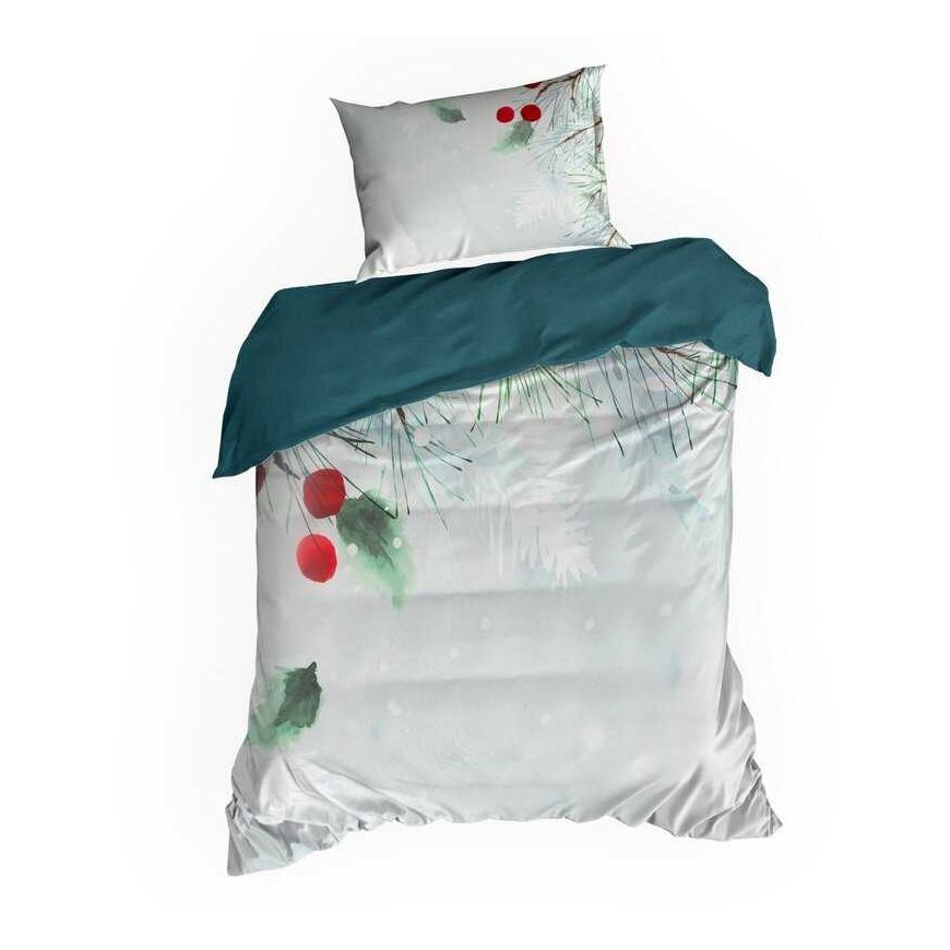 Christmas bedding 220x200 Robin gray green stroik with microwłókna Eurofirany Św 24 – 3
