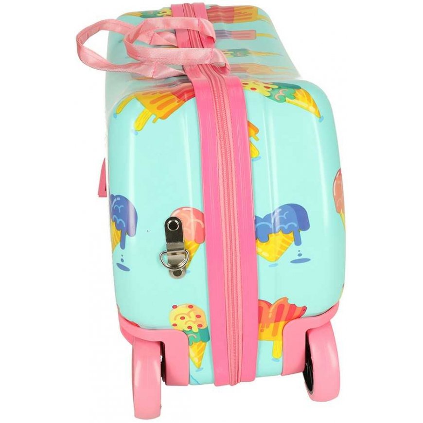 Children's travel suitcase on wheels with ice cream – 2