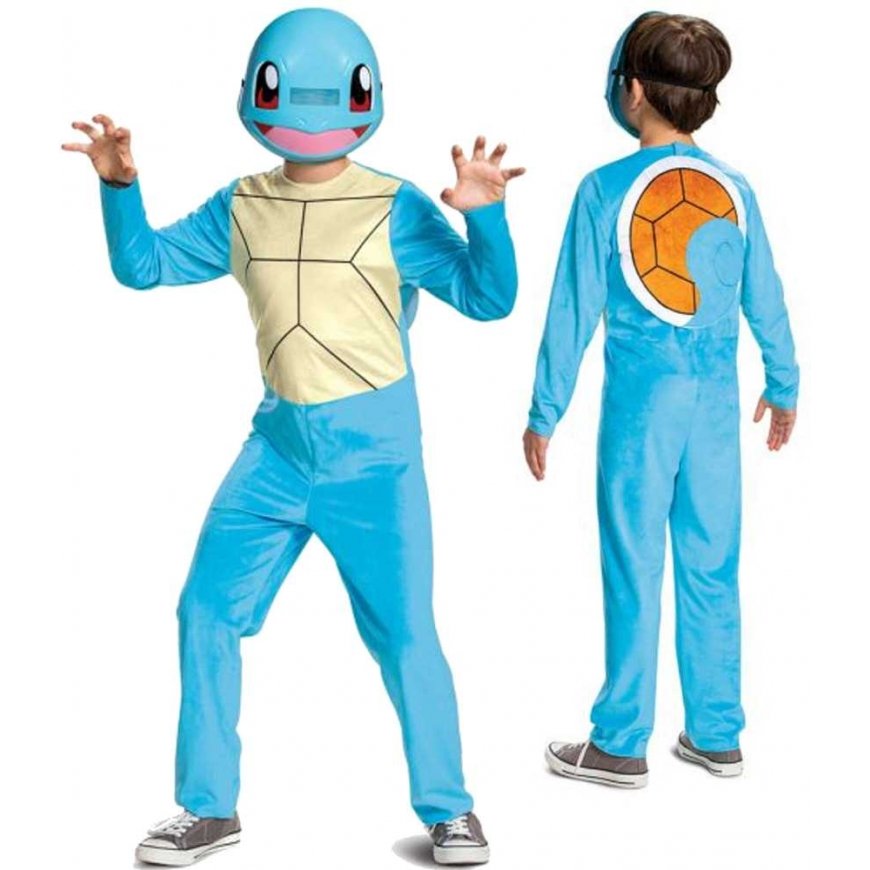 Strój karnawałowy Pokemon Squirtle kostium mėlyna przebranie 109-126 cm (4-6 lat)