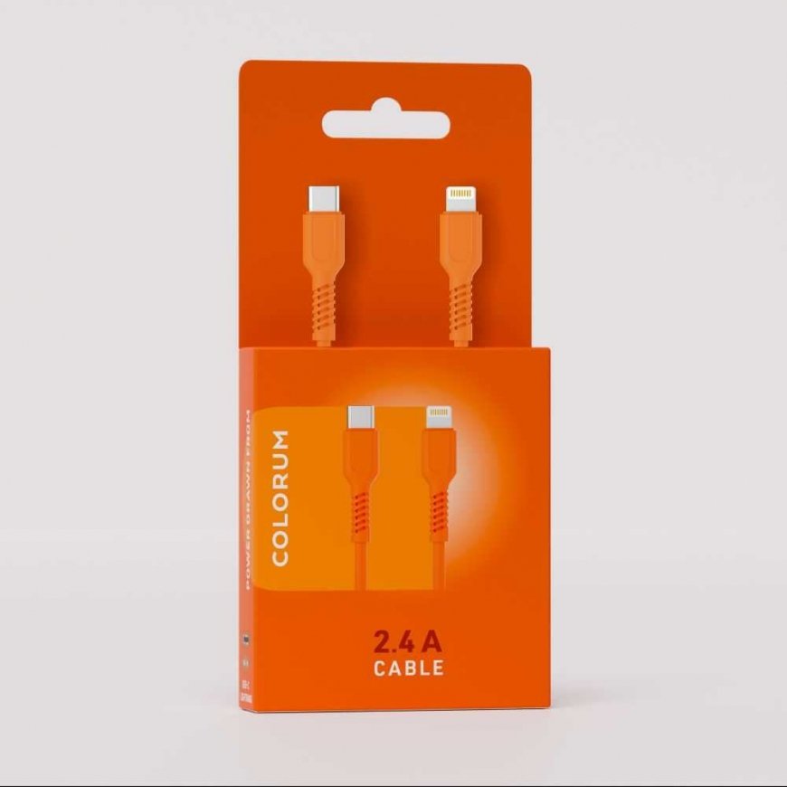 COLORUM cable USB-C- Lightning 1.8m 2.4A CK12-CL-10 xOrange – 3