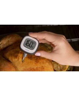 OXO digital thermometer, steel, good handles