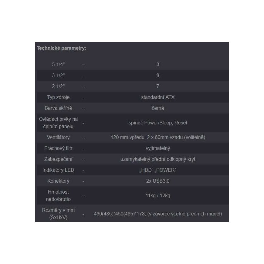 1st Cool 1stCOOL IPC 19" 4U-450 Rackmount serverio dėklas – 5