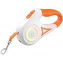Rojeco Dog Automatic Leash LED 5 m (baltas and oranžinis) Rojeco Dog Automatic Leash LED 5 m (baltas and oranžinis)