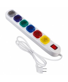 Power strip 6 outlets 1,5m MCE509 W 250VAC/10