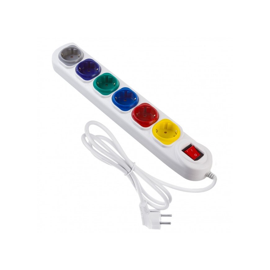 Power strip 6 outlets 1,5m MCE509 W 250VAC/10