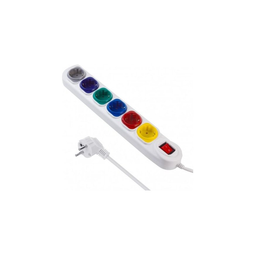 Power strip 6 outlets 1,5m MCE509 W 250VAC/10 – 2