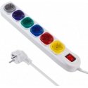 Power strip 6 outlets 1,5m MCE509 W 250VAC/10 Power strip 6 outlets 1,5m MCE509 W 250VAC/10