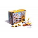 Ikonk Transporter lėktuvas + 3 automobiliai statybiniai automobiliai Ikonk Transporter lėktuvas + 3 automobiliai statybiniai automobiliai