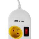 Maclean maitinimo juostelė, ilgintuvas 4 lizdai + USB A / C, su jungikliais, 250VAC/10A, 1,5m, balta, MCE508 W Maclean maitinimo juostelė, ilgintuvas 4 lizdai + USB A / C, su jungikliais, 250VAC/10A, 1,5m, balta, MCE508 W