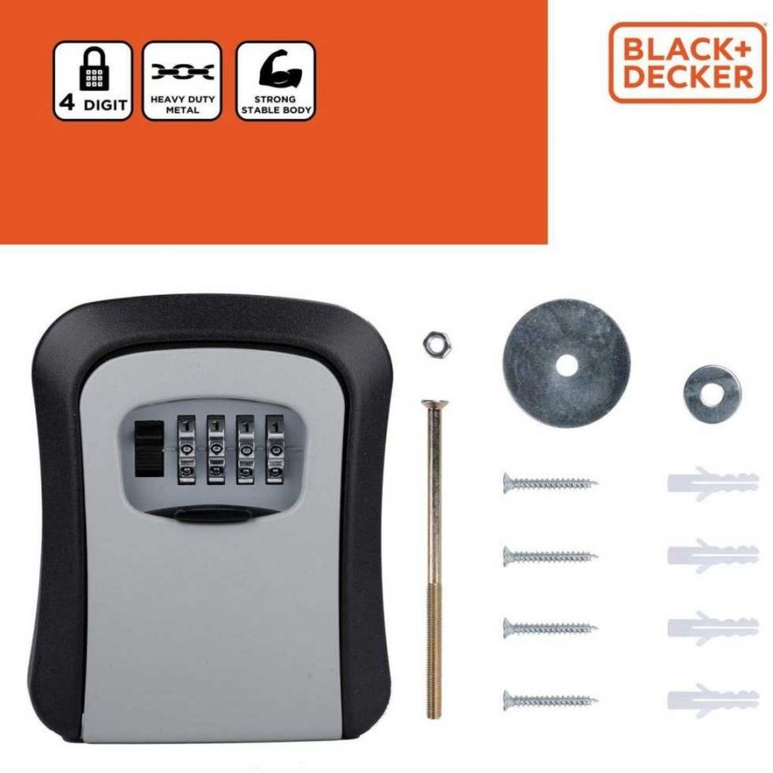 BLACK + DECKER SKRZYNKA SEJF NA KLUCZE NA SZYFR 4 CYFRY Black + DECKER – 5