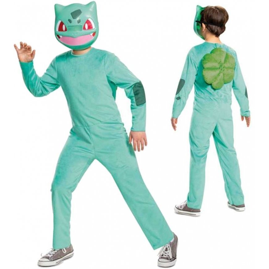 Strój karnawałowy Pokemon Bulbasaur costume green przebranie 109-126 cm (4-6 lat)