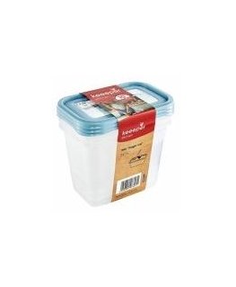 Set of food containers 3x1L Mia "Magic Ice" transparent|blue
