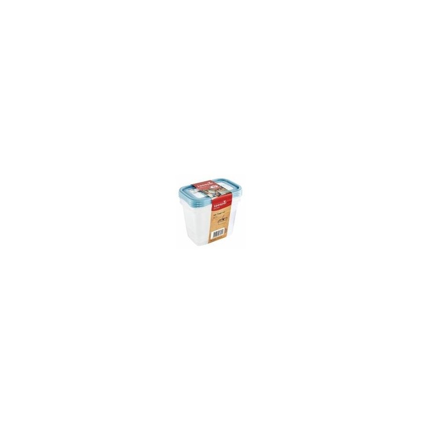 Set of food containers 3x1L Mia "Magic Ice" transparent|blue