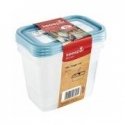 Set of food containers 3x1L Mia "Magic Ice" transparent|blue