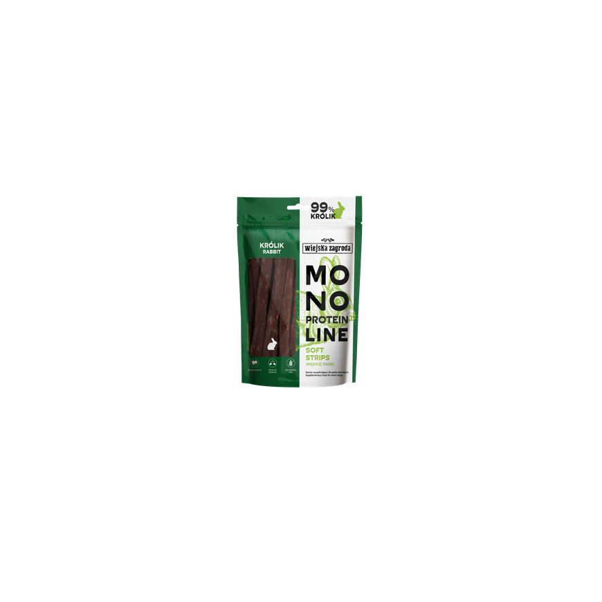 COUNTRY FARM Monoproteīna mīkstās sloksnes Trusis (pieaugušam) - Suņu gardums - 100g