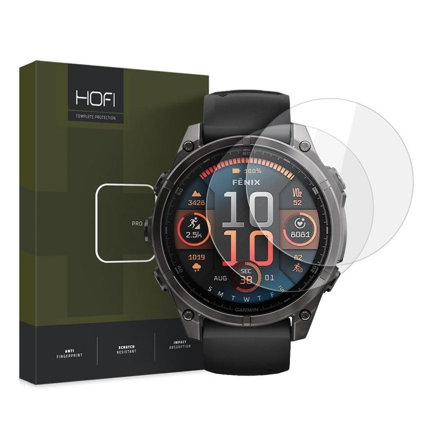 HOFI GLASS PRO+ 2-PACK GARMIN FENIX 8 (47 MM) CLEAR TEMPERED GLA