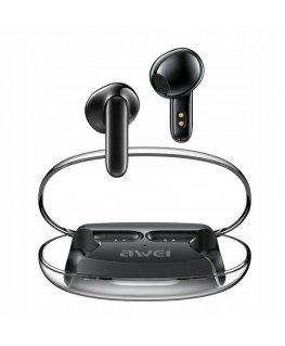 AWEI słuchawki Bluetooth 5.3 T79 ENC TWS + stacja dokująca czarn