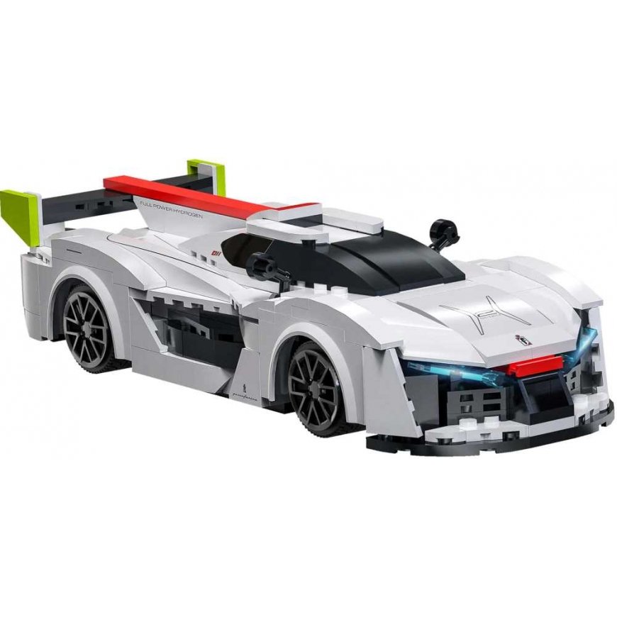 Klocki konstrukcyjne CaDA Samochód zdalnie sterowany Lentyninė mašinėlė 20 cm Baltas Pininfarina H2 Speed Važiuoklė 296 dalys RC – 3