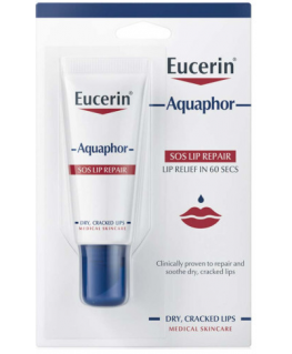 Eucerin Aquaphor SOS lūpų remontas - balzamas sausoms lūpoms ir skilusioms lūpoms - 10 ml