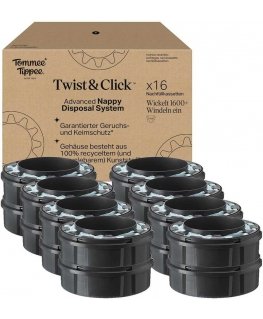 TOMMEE TIPPEE SANGENIC TWIST AND CLICK ADVANCED CARTRIDGES, 16 PCS. KIT