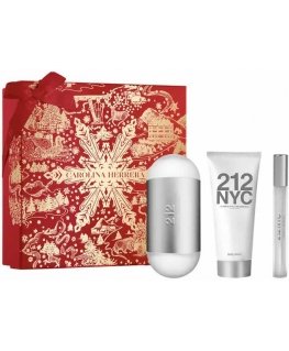 Carolina Herrera 212 Nyc Eau De Toilette Spray, 100 ml Set 3 Pieces