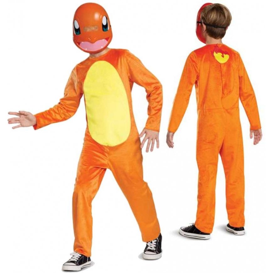 Strój karnawałowy Pokemon Charmander kostium oranžinė przebranie 127-136 cm (7-8 lat)