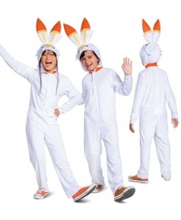 Strój karnawałowy Pokemon Scorbunny costume white przebranie 126-136 cm (7-8 lat)
