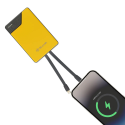 Tellur Power Bank 10000mAh, USB-C + Lightning cables built-in yellow Tellur Power Bank 10000mAh, USB-C + Lightning cables built-in yellow