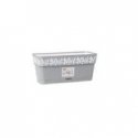 Flower box with tray Gaia 30x13x12cm grey Flower box with tray Gaia 30x13x12cm grey