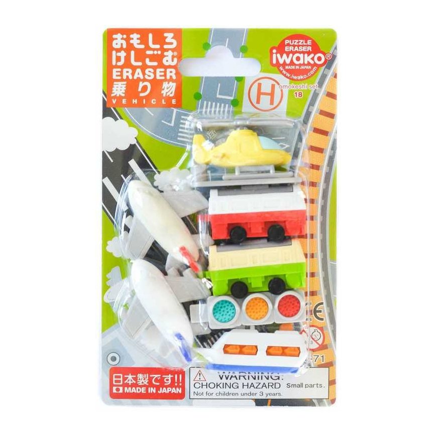 IWAKO erasers - puzzle set "Vehicle" – 2