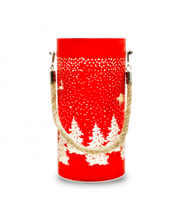Christmas glass Lantern FCL-10 red-gold L Forever Light