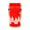 Christmas glass Lantern FCL-10 red-auksinis L Forever Light Christmas glass Lantern FCL-10 red-auksinis L Forever Light
