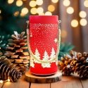 Christmas glass Lantern FCL-10 red-gold L Forever Light Christmas glass Lantern FCL-10 red-gold L Forever Light