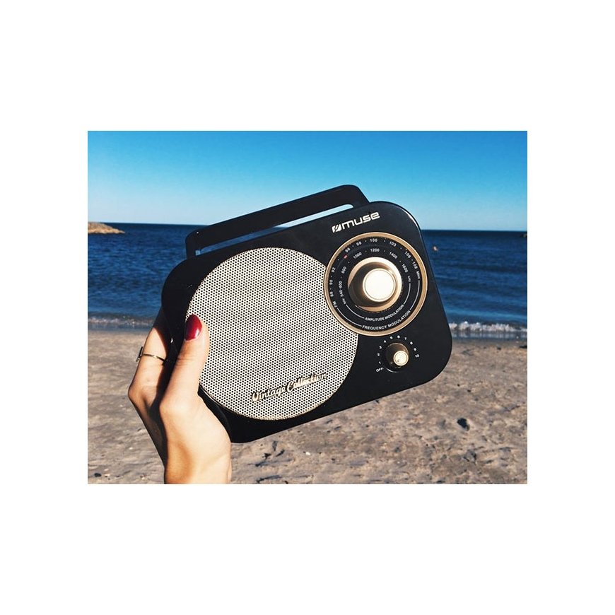 Muse M-055 RB Nešiojama Analoginis Juoda, Auksas – 2