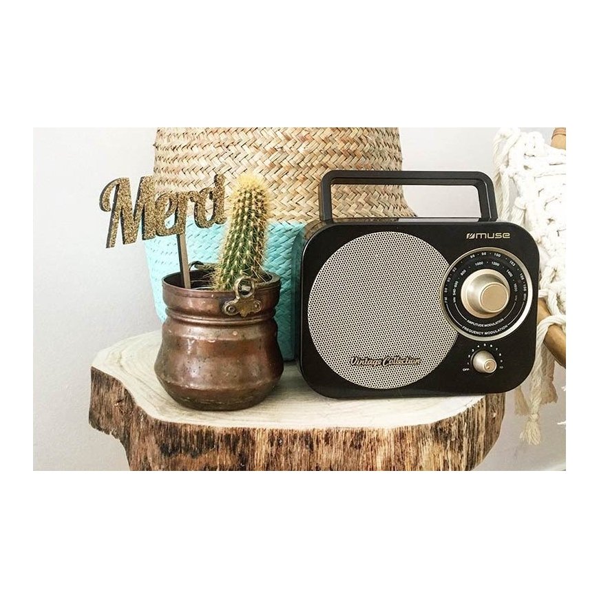Muse M-055 RB Kaasaskantav Analoog Must, Kuld – 3