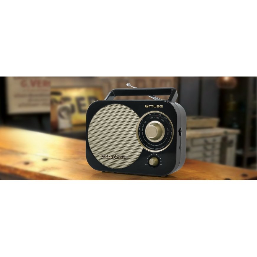Muse M-055 RB Kaasaskantav Analoog Must, Kuld – 4