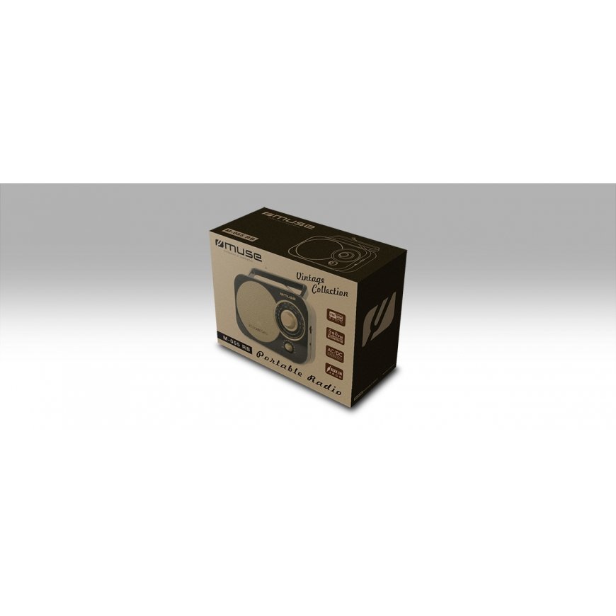 Muse M-055 RB Kaasaskantav Analoog Must, Kuld – 5